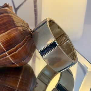 Silver Bracelet with Black Detail NWOT